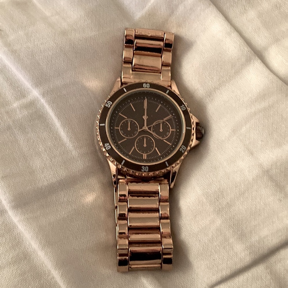 Rose gold watch